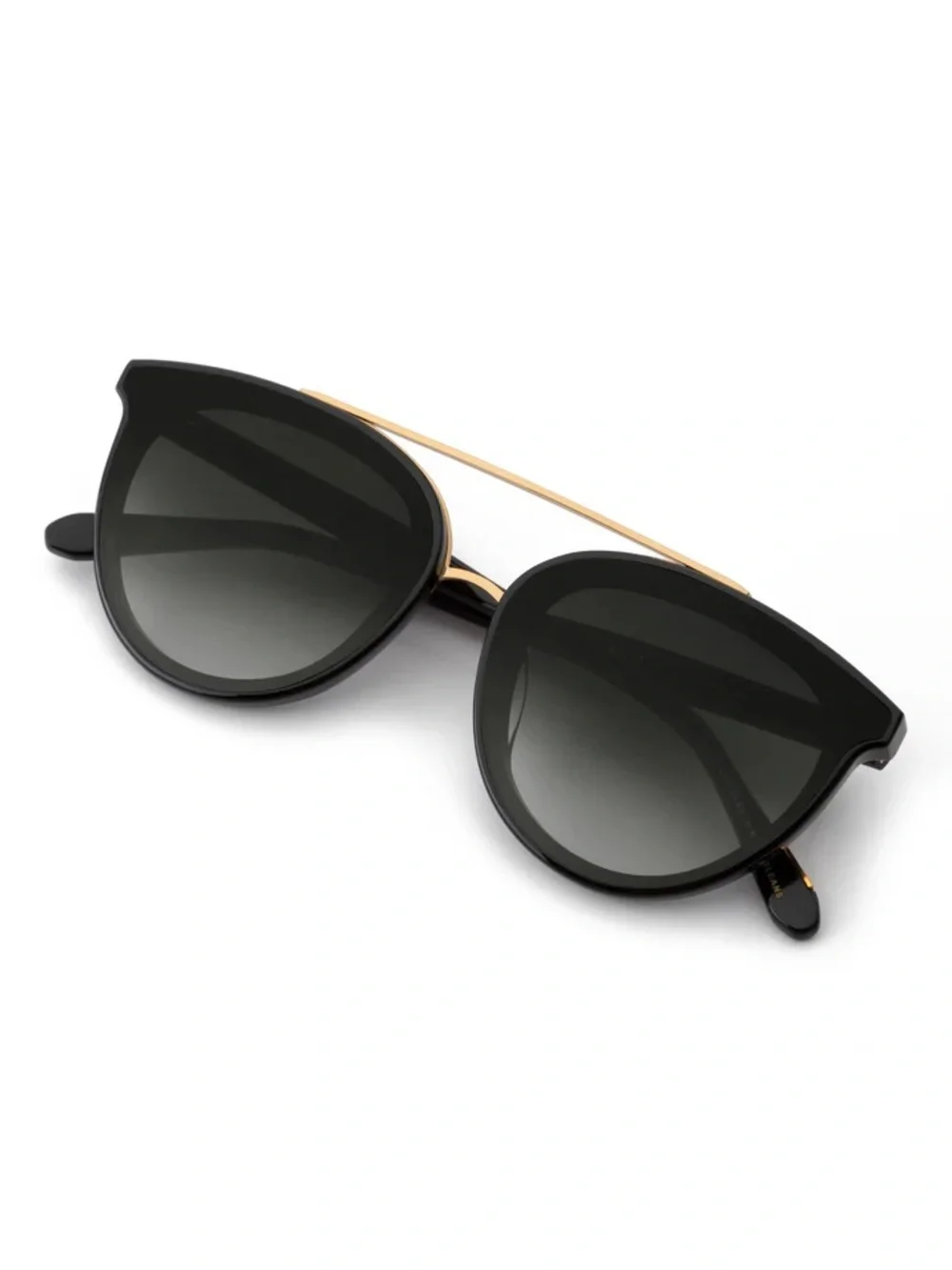 KREWE Clio Nylon Black + Shadow 24K Oversized Aviator Sunglasses NWT - Picture 2 of 7